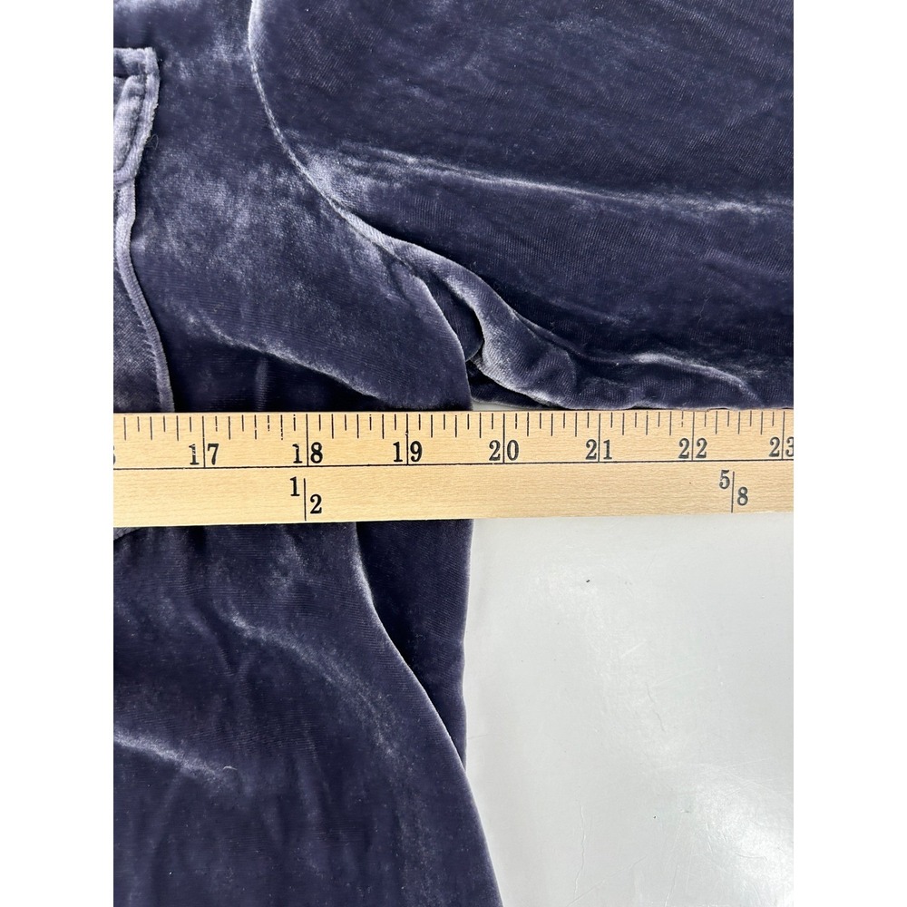 Sundance Cassity Velvet Button Down Shirt Womens S Purple Long Sleeve Pockets - Picture 4 of 5